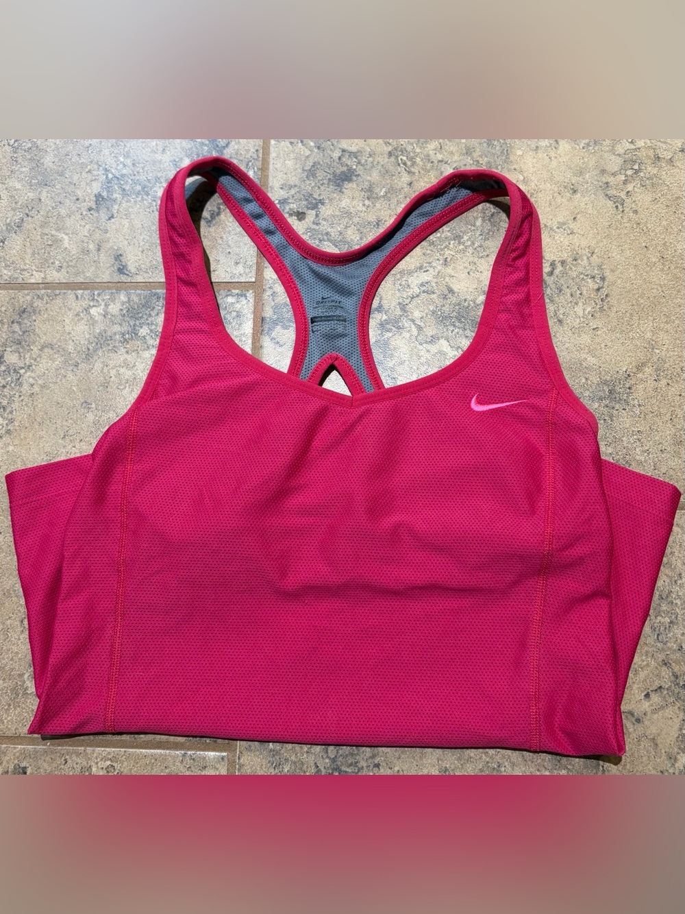 Nike Women's Hot Pink Racerback Tank Top, size M